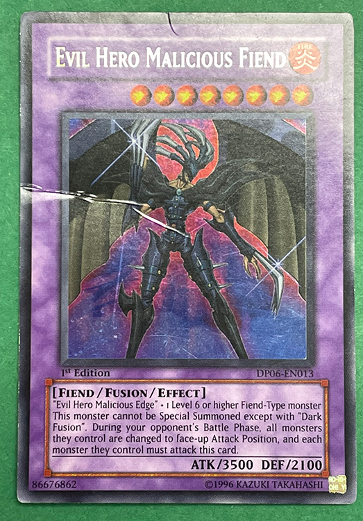 Yu Gi Oh Card DP06 EN013 EVIL HERO MALICIOUS FIEND Ultra Rare Holo   999098 