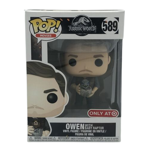 Funko POP! Movies Jurassic World Fallen Kingdom Vinyl Figure - OWEN WITH BABY RAPTOR #589 *EXCL*