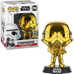 Funko POP! Star Wars Celebration Vinyl Bobble-Head - STORMTROOPER [Gold Chrome] #296 *Exclusive*