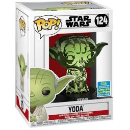 Funko POP! Star Wars Vinyl Bobble Figure - YODA [Green Chrome] #124 *Exclusive*