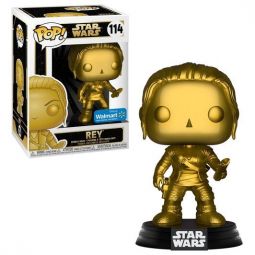 Funko POP! Star Wars Vinyl Bobble Figure - REY (Gold) #114 *Walmart Exclusive*