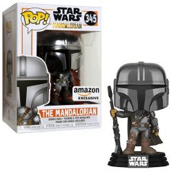 Funko POP! Star Wars The Mandalorian Vinyl Bobble Figure - THE MANDALORIAN (Chrome) #345 *Exclusive*