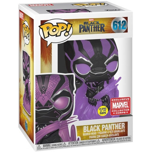 Funko POP! Marvel Black Panther Vinyl Bobble Figure - BLACK PANTHER (Glow in Dark) #612 *Exclusive*