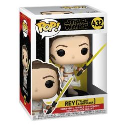 Funko POP! Star Wars Rise of Skywalker Ep. 9 S2 Vinyl Bobble - REY (Yellow Lightsaber) #432