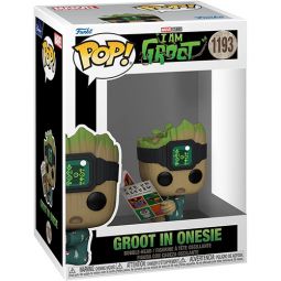 Funko POP! Marvel Studios I Am Groot Vinyl Bobble Figure - GROOT IN ONESIE Holding Book #1193