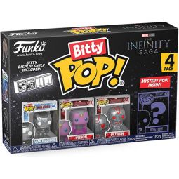 Funko Bitty POP! 4-Pack - Marvel's The Infinity Saga - WAR MACHINE, VISION, ULTRON & 1 MYSTERY! POP!