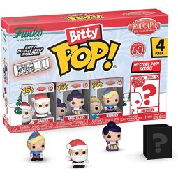 Funko Bitty POP! 4-Pack - Rudolph the Red-Nosed Reindeer - SANTA, MRS. CLAUS, HERMEY & 1 MYSTERY!