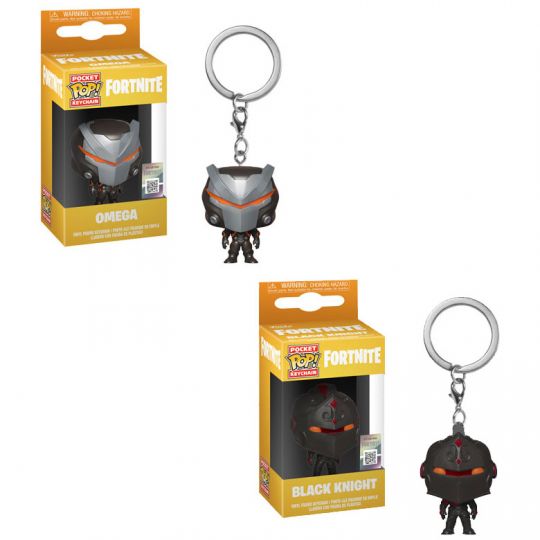 funko pocket pop keychains fortnite s1 set of 2 omega black knight bbtoystore com toys plush trading cards action figures games online - fortnite omega pop vinyl