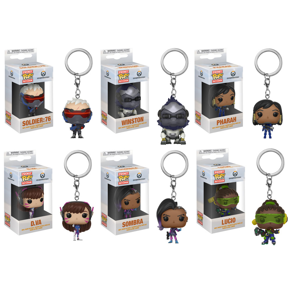 Funko Pocket POP! Keychains - Overwatch S2 - SET OF 6 (Winston, Sombra, Soldier, Pharah & D.VA): - Toys, Plush, Trading Cards, Action Figures & online retail store shop sale
