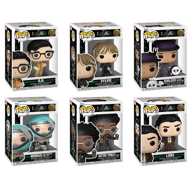 Funko POP Marvel Loki Season 2 Vinyl Bobble Figures SET OF 6 Sylvie Mobius Victor 3 BBToyStore Toys Plush Trading Cards Action Figures Games online retail store shop sale