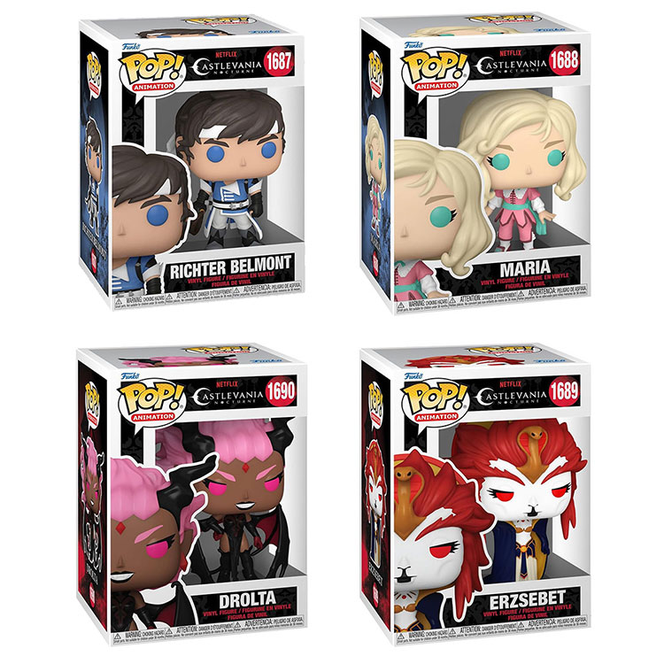 Funko POP! Animation - Castlevania Nocturne Vinyl Figures - SET OF 4 [Richter, Drolta, Maria +1]