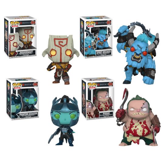 Funko Pop Games Dota 2 S1 Vinyl Figures Set Of 4 Juggernaut Pudge Spirit Breaker Phantom A