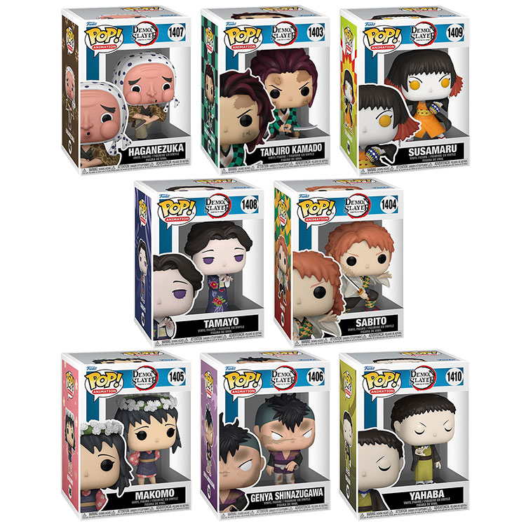 Funko POP! Animation Demon Slayer S2 Vinyl Figures - SET OF 8 (Susamaru, Yahaba, Tanjiro, Genya +4)