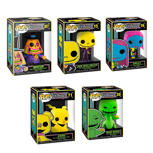 Funko POP! Disney - Nightmare Before Christmas Blacklight Vinyl Figures - SET OF 5