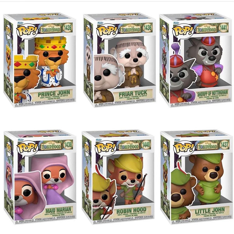 Funko POP! Disney Robin Hood Vinyl Figures - SET OF 6 [Maid Marian, Sheriff, Friar Tuck +3]