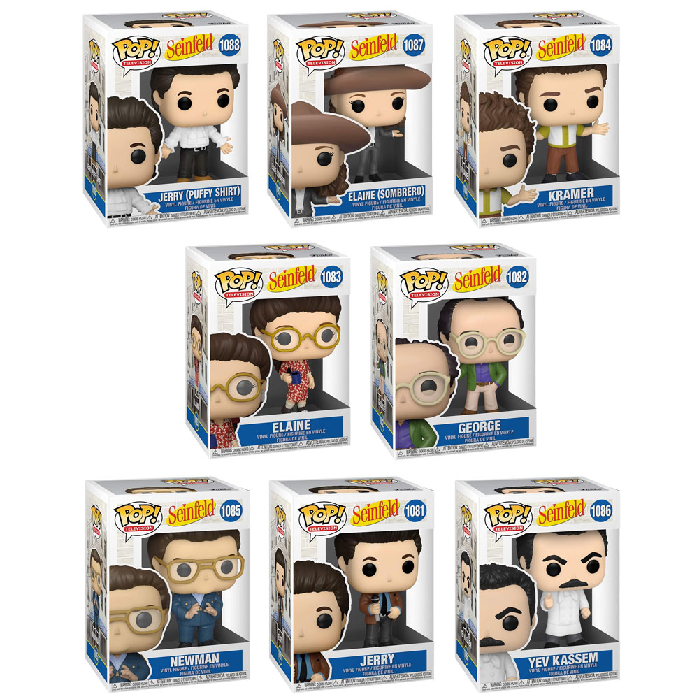 Funko POP! Television - Seinfeld Vinyl Figures - SET OF 8 (Jerry. George, Elaine, Newman+)