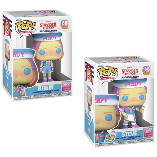 Funko POP! Television - Stranger Things S13 Vinyl Figures - SET OF 2 [Robin  & Steve](Scoops Ahoy): BBToyStore.com - Toys, Plush, Trading Cards, Action  Figures & Games online retail store shop sale