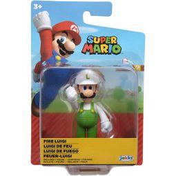 Jakks Pacific Toys - Super Mario Nintendo Figure - FIRE LUIGI (2.5 inch)