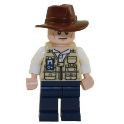 LEGO Minifigure - Jurassic World - VET (Hat - Scowling)