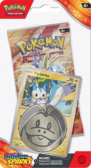 Pokemon Cards - Scarlet & Violet: Surging Sparks - PACHIRISU BLISTER PACK (1 Booster, Coin & Foil)