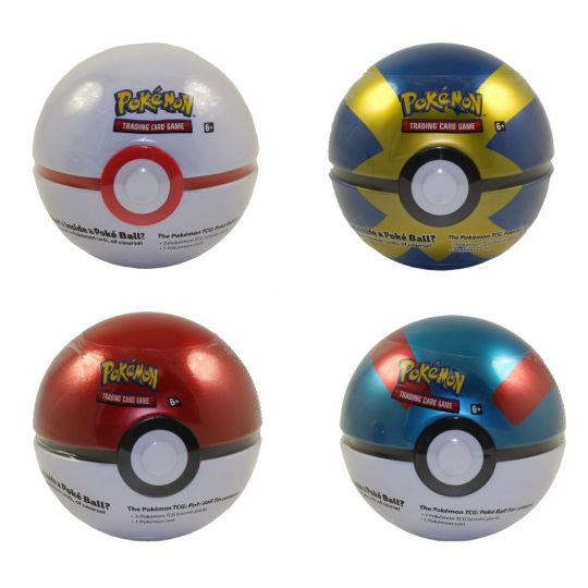 Pokemon Sun Moon 2019 Collectors Poke Ball Tins Set Of 4 Quick Premier Great Poke Balls