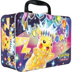 Pokemon - 2024 FALL Collector Treasure Chest TIN SET (6 Packs, 3 Foils, Coin, Album & More)