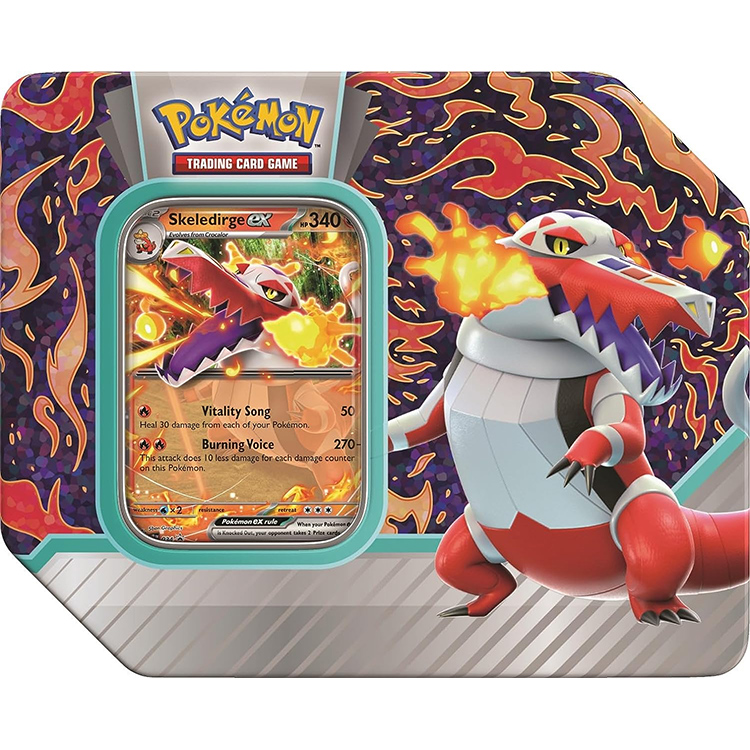 Pokemon 2023 Collectors Paldea Partners Tin - SKELEDIRGE EX (5 packs & 1 Foil Promo)