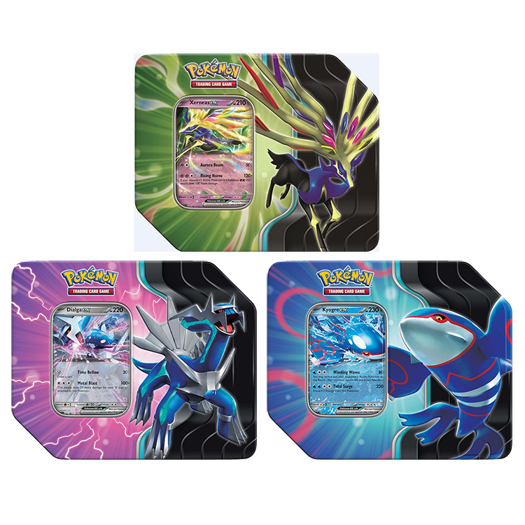 Pokemon 2025 Azure Legends Collectors Tins - SET OF 3 [Dialga, Kyogre & Xerneas]