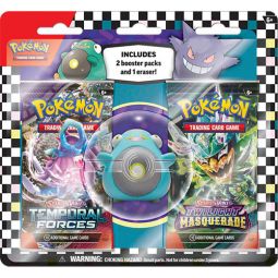 Pokemon TCG Supplies - Back 2 School 2024 BELLIBOLT ERASER BLISTER (1 Eraser & 2 Booster Packs)