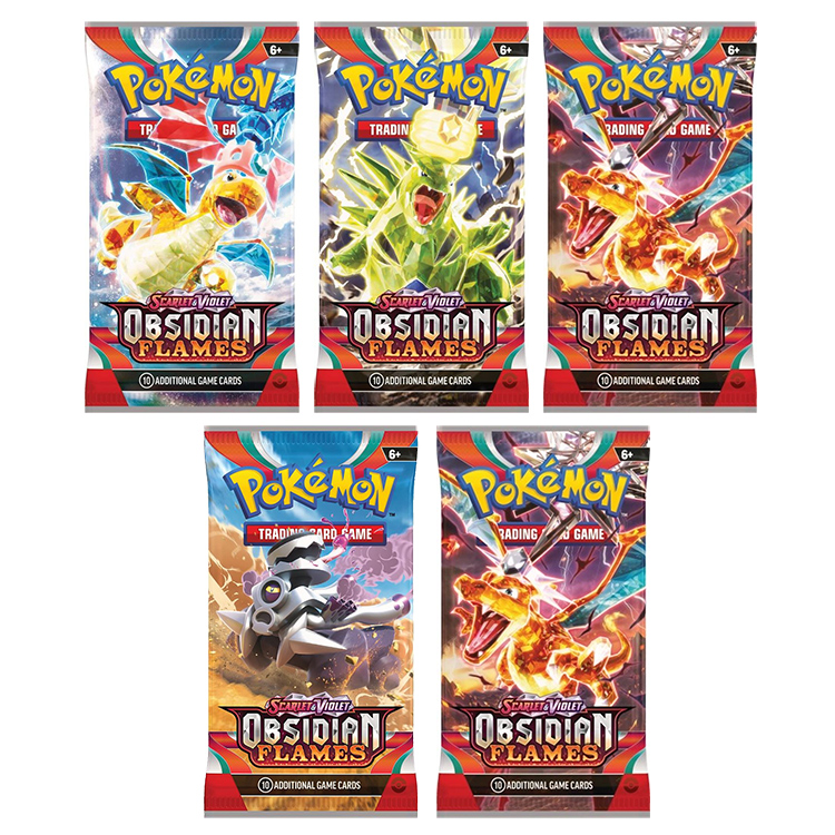 Pokemon Cards - S&V: Obsidian Flames - BOOSTER PACKS (5 Pack Lot)