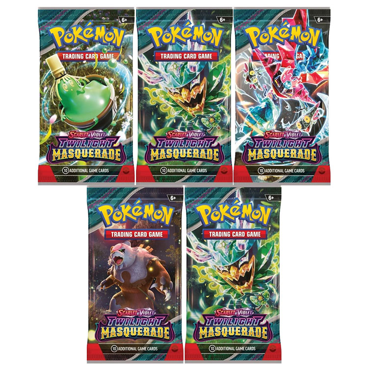 Pokemon Cards - S&V: Twilight Masquerade - BOOSTER PACKS [5 Pack Lot]