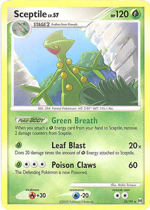 Pokemon Card Arceus 30/99 SCEPTILE Lv.57 (rare