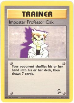 Pokemon Card - Base 2 Set 102/130 - IMPOSTER PROFESSOR OAK (rare)