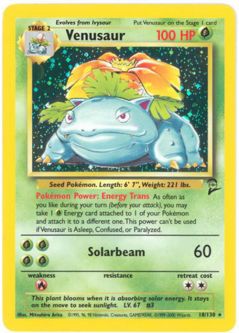 Pokemon Card - Base 2 Set 18/130 - VENUSAUR (holo-foil)