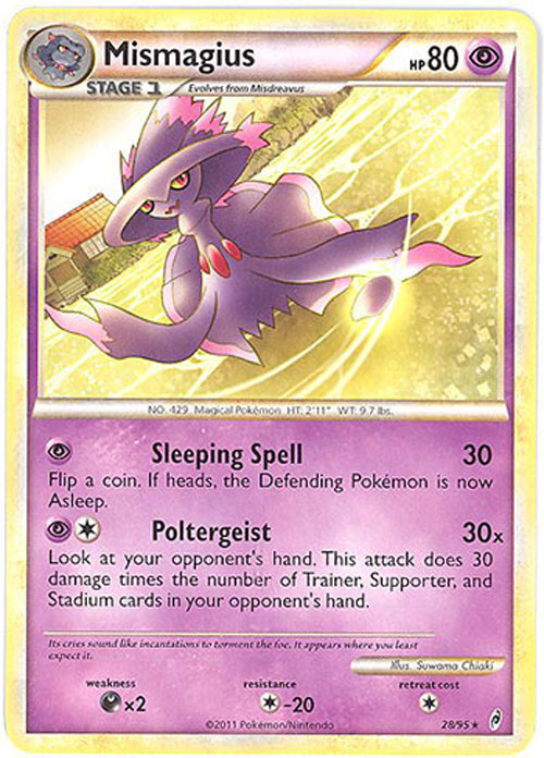 Pokemon Card - Call of Legends 28/95 - MISMAGIUS (rare  