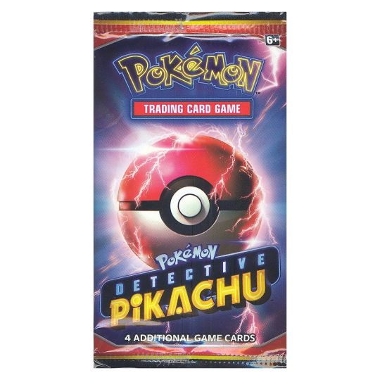 Pokemon Cards Detective Pikachu Movie Booster Pack 4 Holo Foil Cards