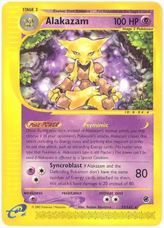 Pokemon Card - Expedition 33/165 - ALAKAZAM (rare) *Played*