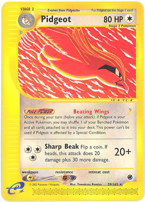 Pokemon Card - Expedition 59/165 - PIDGEOT (rare): BBToyStore.com ...