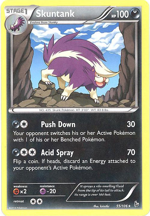 Pokemon Card - XY Flashfire 55/106 - SKUNTANK (rare): BBToyStore