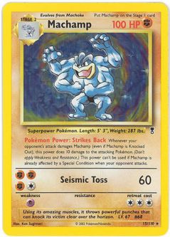 Pokemon Card - Legendary Collection 15/110 - MACHAMP (holo-foil) *Played*