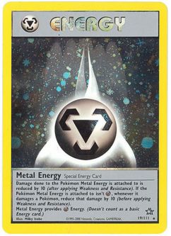 Pokemon Card - Neo Genesis 19/111 - METAL ENERGY (holo-foil) *Played*