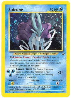 Pokemon Card - Neo Revelation 14/64 - SUICUNE (holo-foil) *Played*
