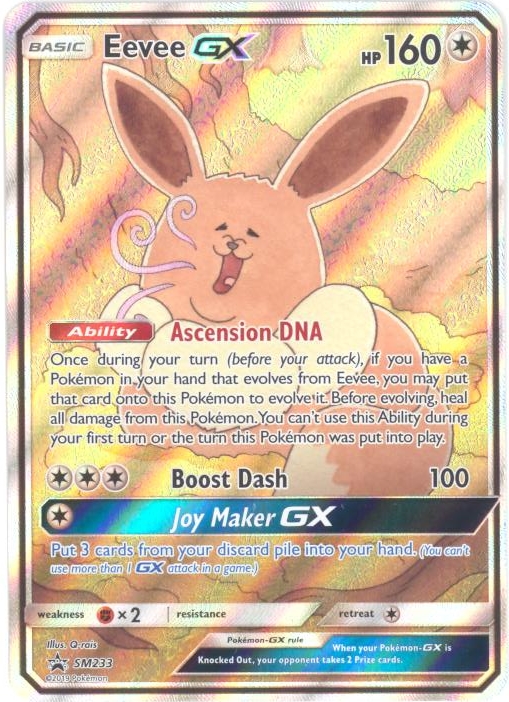 Pokemon Card Promo #SM233 - EEVEE GX (holo-foil): BBToyStore.com - Toys