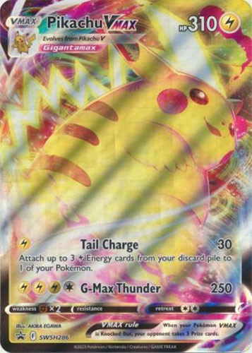 Pokemon Card - S&S Promo #SWSH286 - PIKACHU VMAX (holo-foil)