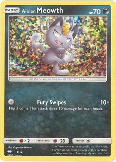 Pokemon Card - McDonald's Promo #8 - ALOLAN MEOWTH (holo-foil)