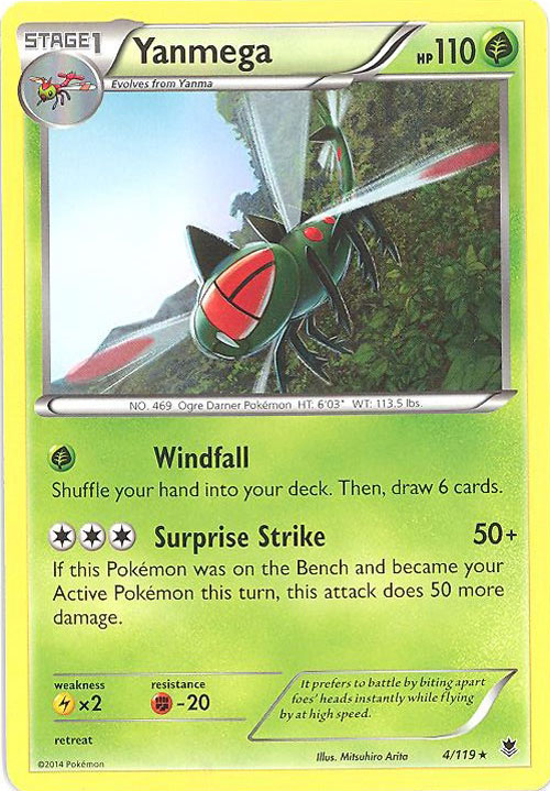 Pokemon Card - XY Phantom Forces 4/119 - YANMEGA (rare