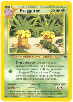 Pokemon Card - Southern Island Promo #13/18 - EXEGGUTOR (rare) *Played*