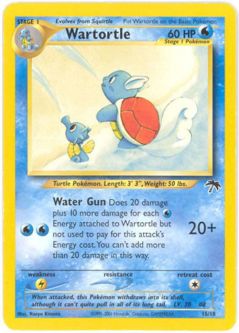 Pokemon Card - Southern Island Promo #15/18 - WARTORTLE (rare) *Played*