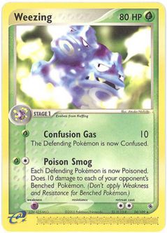 Pokemon Card - Ruby & Sapphire 24/109 - WEEZING (rare)