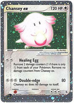 Pokemon Card - Ruby & Sapphire 96/109 - CHANSEY EX (holo-foil) *Played*